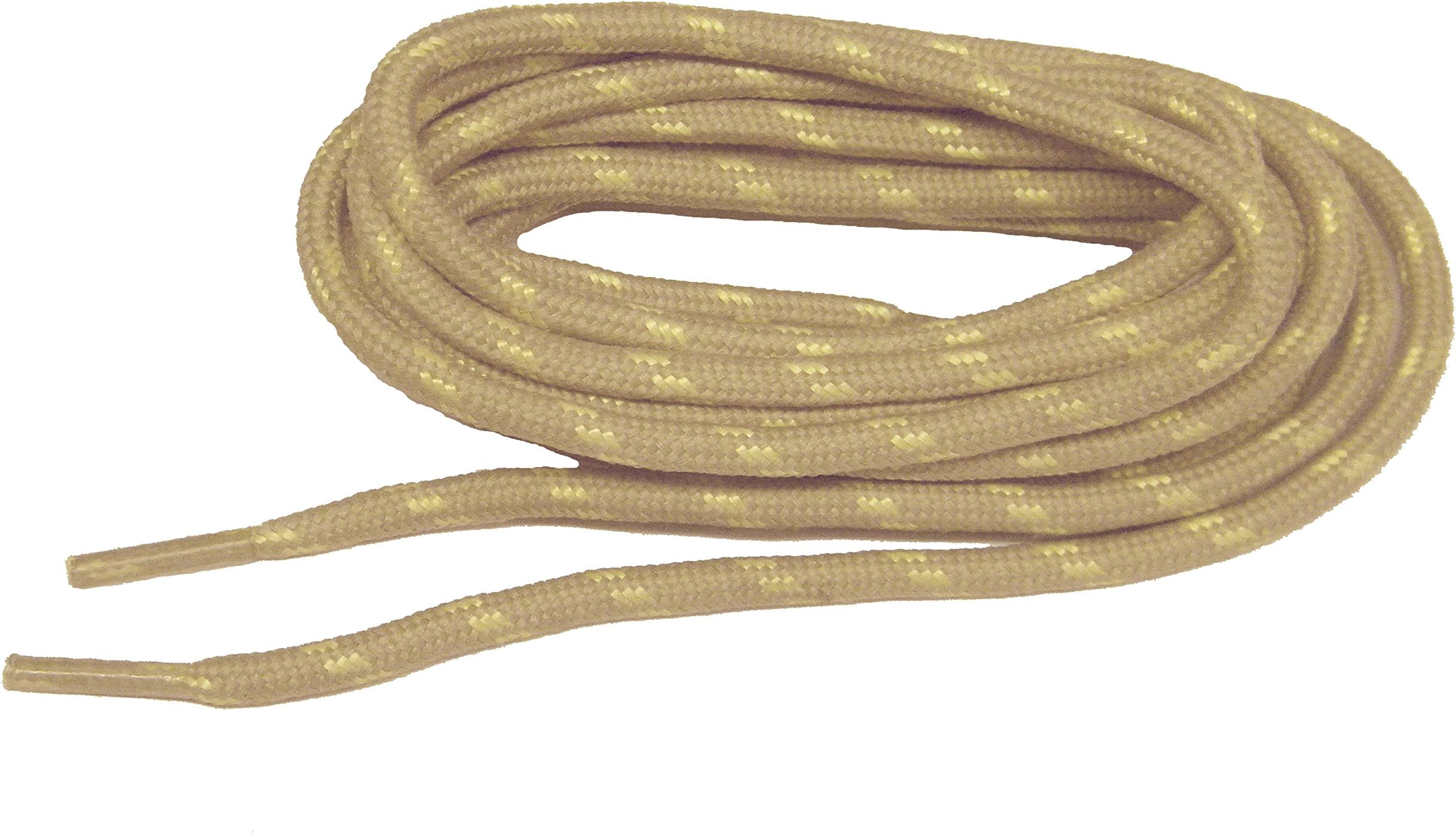 Light Tan w/Yellow Kevlar(r) Reinforced Heavy Duty Boot Laces Shoelaces - (2 Pair Pack)