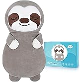 Sloth Microwave Heating Pad for Period Cramps,Valentines Microwavable Heating Pads for Pain Relief,Sloth Heating Pad for Women and Kid with Lavender Scented Stuffed Animal Heat Pack for Neck Back Pain