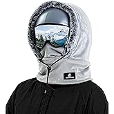 Gisdanchz Over Helmet Ski Mask Balaclava Face Mask Stretch Fleece Winter Hood Scarf Full Cover Winter Hat for Men Women