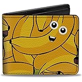 Buckle-Down Men's Standard Bifold Wallet Bananas, 4.0" x 3.5"