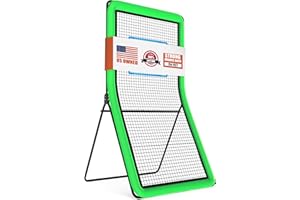 TUBAGOU 4x7FT Lacrosse Rebounder Volleyball Rebounder Net for Backyard with 5 Bounce Back Rebound, Product Custom Target Area for Lacrosse Lax Volleyball Baseball and Soccer Backyard Practice