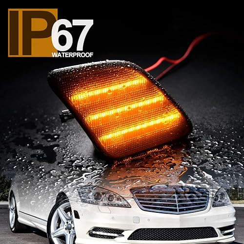 Pair Of Front Side Marker / Turn Signal Lights For Mercedes-Benz W221 S-Class (2007-2009) S550, S600