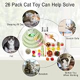 Suhaco 26 PCS Interactive Cat Toys Roller 4 Level Track Green view 3