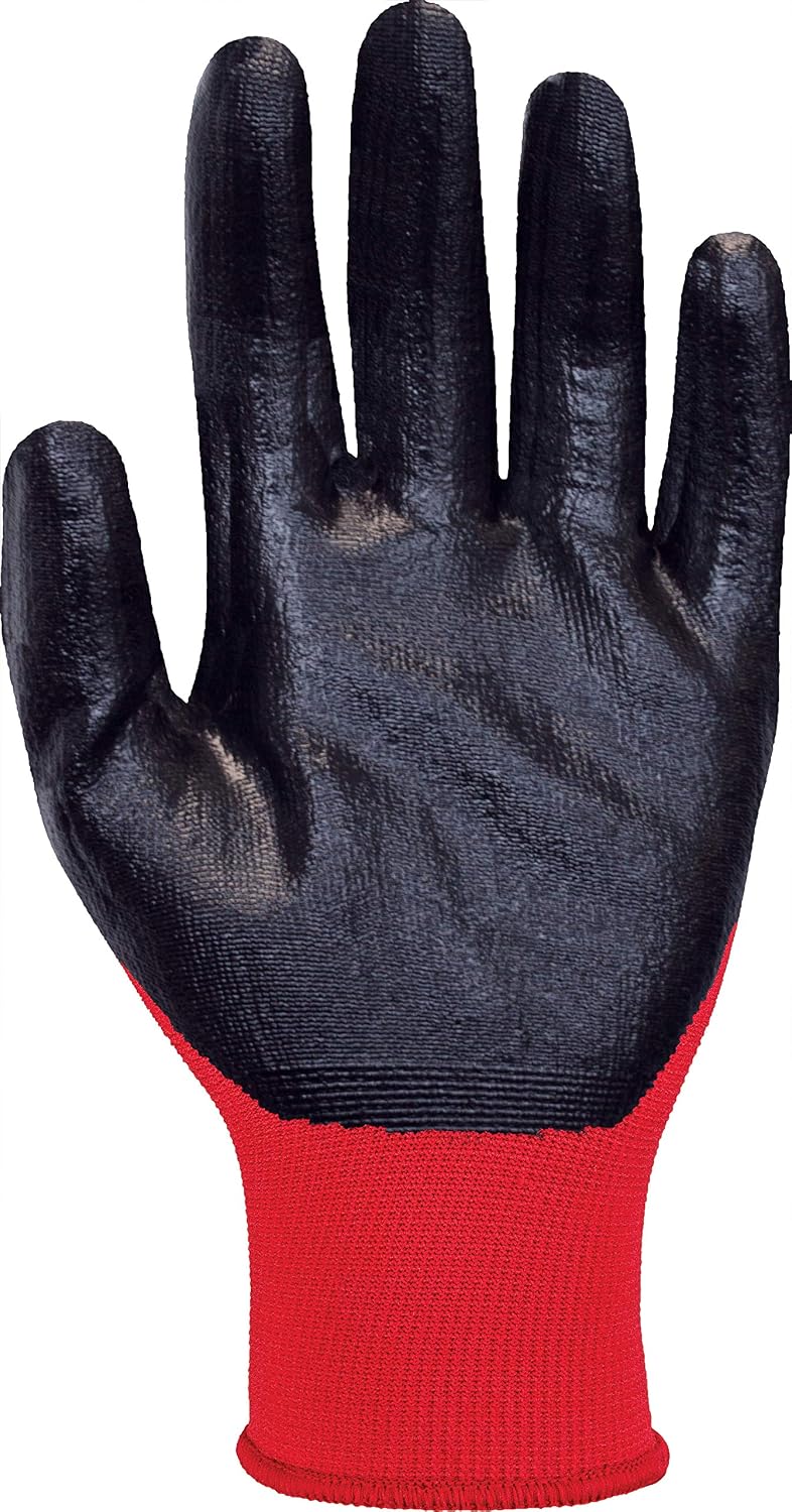 Traffi-TG1170 Work Gloves, Non Slip Latex Coated Palm Grip Perfect for Utility Mechanics, Warehouse - Image 3