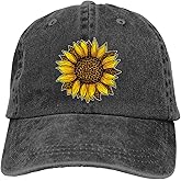 Jumsky Sunflower Baseball Caps for Women Adjustable Washed Trucker Hat