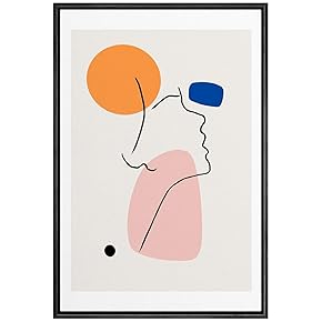 SIGNWIN Framed Canvas Wall Art Boho Decor Illustration...