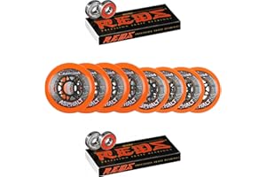 Labeda Asphalt Inline Roller Hockey Wheels 72mm / 80mm Hilo Orange 85A Bones Reds