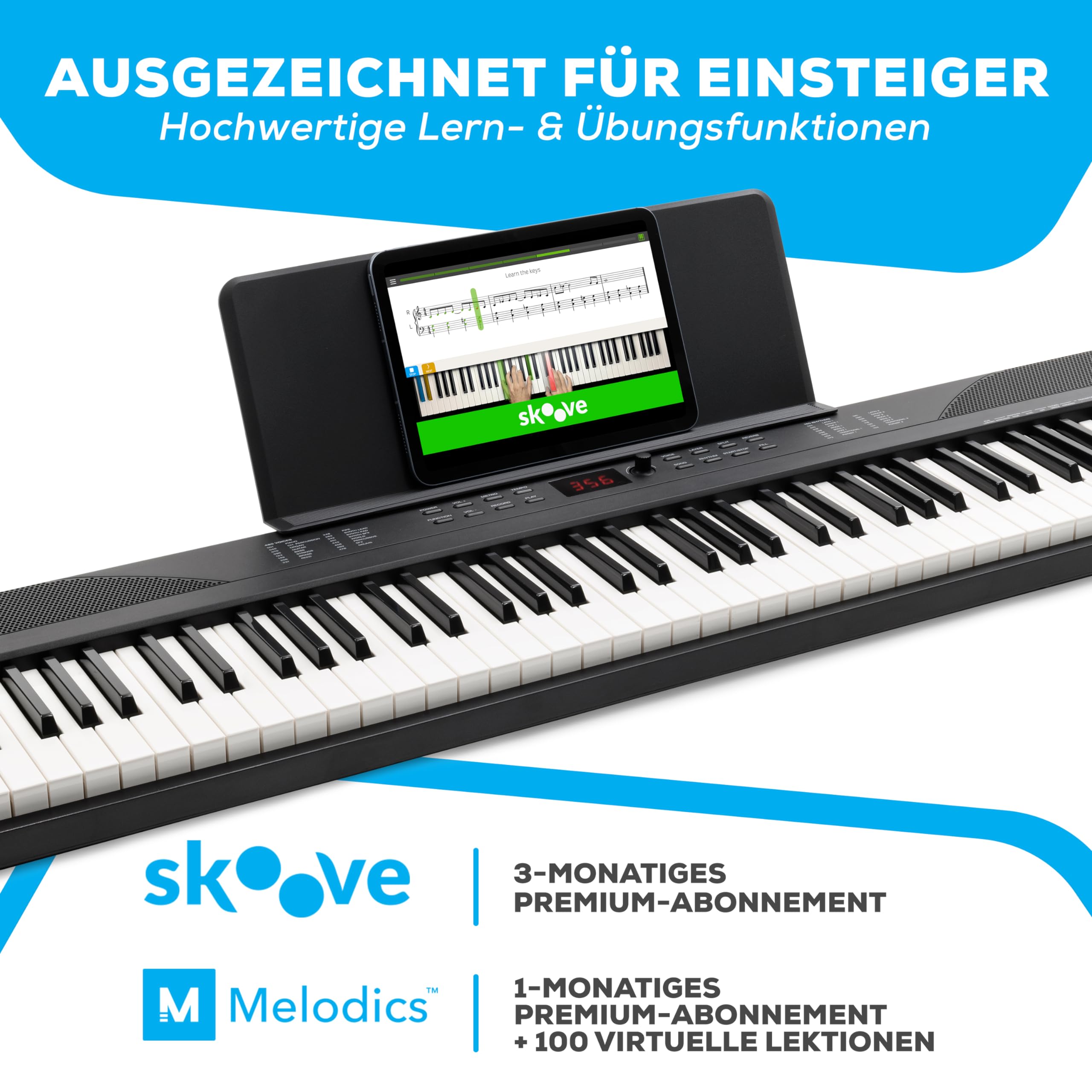 Alesis Keyboard Electric Piano with 88 Keys, 480 Sounds, Speakers, USB MIDI, Carry Case, Stand, Headphones, Pedal and Piano Lessons for Beginners (English Language Not Guaranteed]