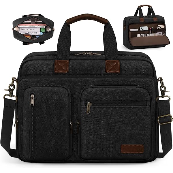 Unisex Crossbody Messenger Bag - Small Travel & Work Bag, Fits IPad, Black/Navy