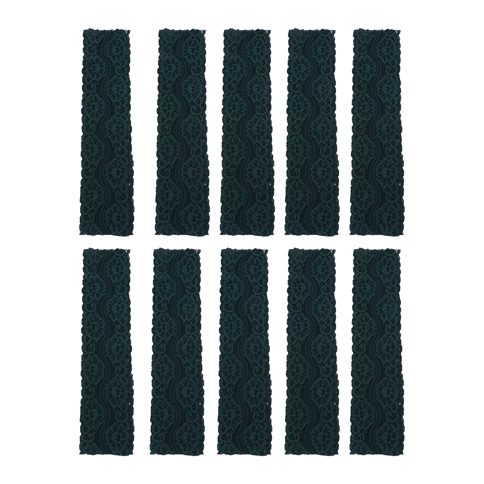 Hztyyier Fabric Sewing Craft Lace Edge Trim Ribbons10 Yards 2in Wide Lace Ribbon for Scrapbooking Wrapping and Sewing DIY Crafts, Dark Green Clothing Accessories