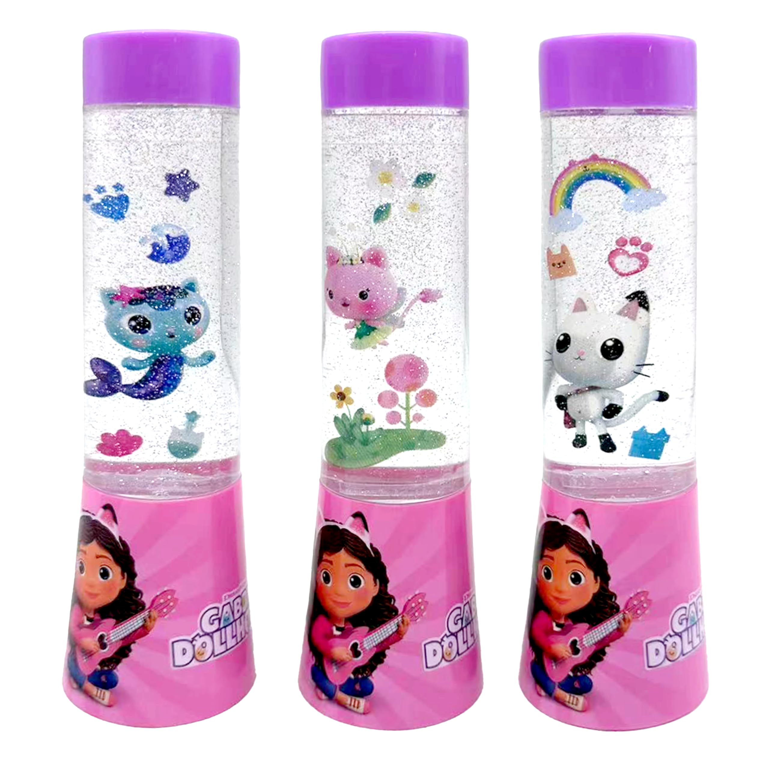 Joytoy Gabby's Dollhouse LED Glitter Lamp in Tube Packaging 4.5 x 4.5 x 15 cm