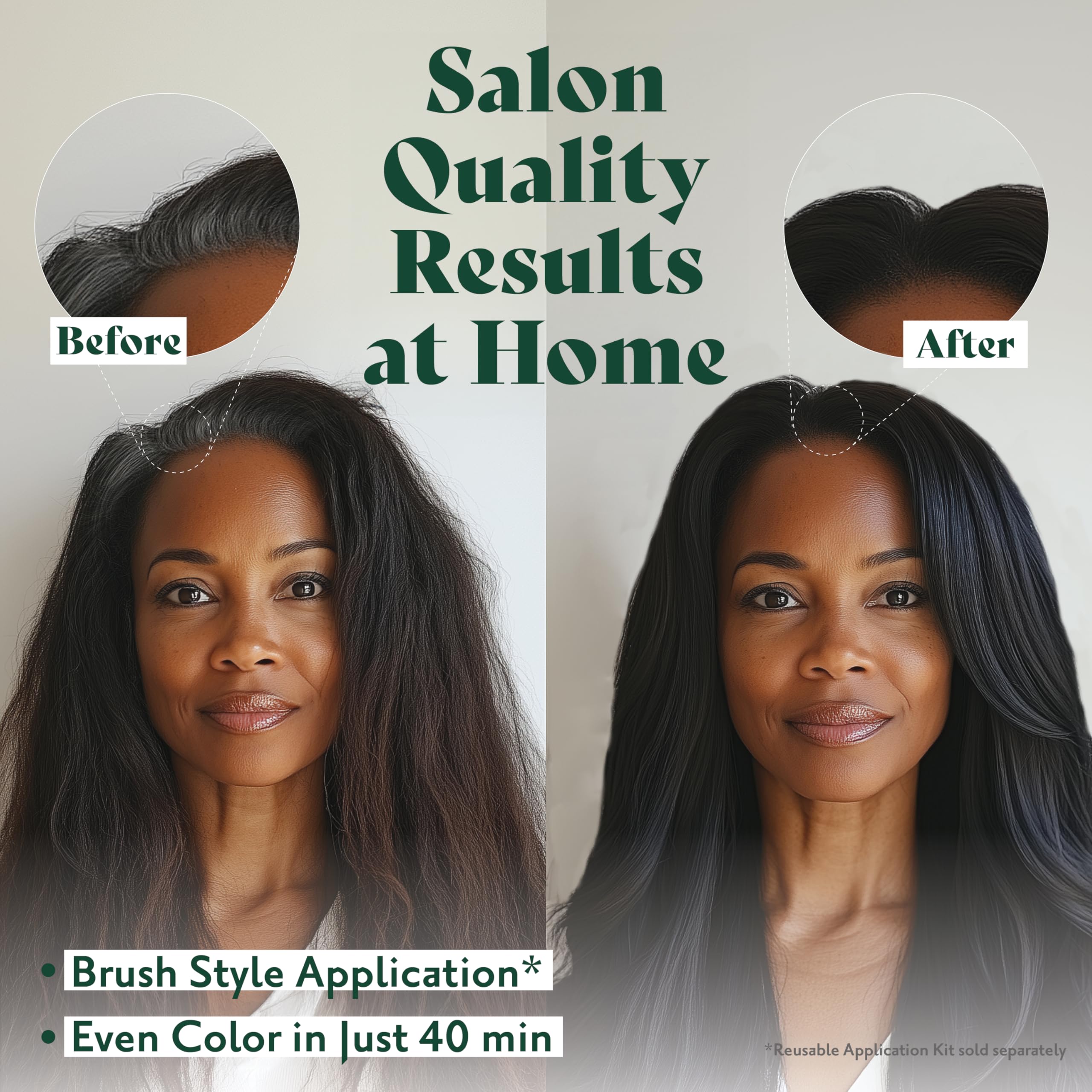 Herbatint Permanent Hair Dye For Women - 1N Black - For Up To 100% Gray Coverage - Ammonia-Free, Alcohol-Free & Vegan - Salon Influenced Hair color 5.75 fl oz