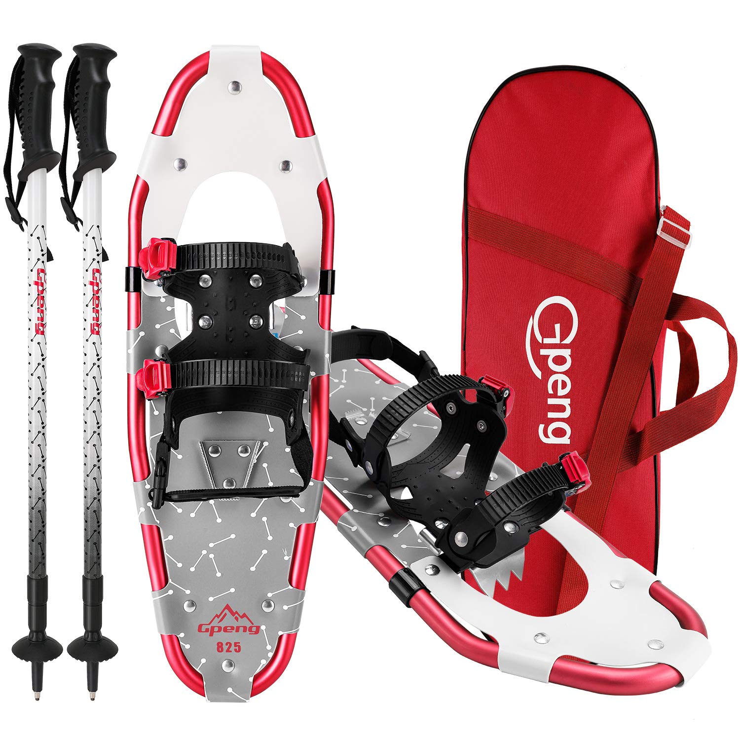 Gpeng 3in1 Snow Shoes Set for Men Women Youth Kids Boys Girls