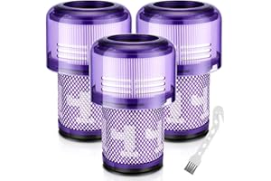 JORAIR V12 Filter Replacements for Dyson V12 Detect Slim, Detect Slim Animal, Slim+ Cordless Vacuum and V12 Slim Absolute Vacuums, SV34, SV35 Vacuums Filter Replacement, Compare to Part 971517-01, 3 Pack