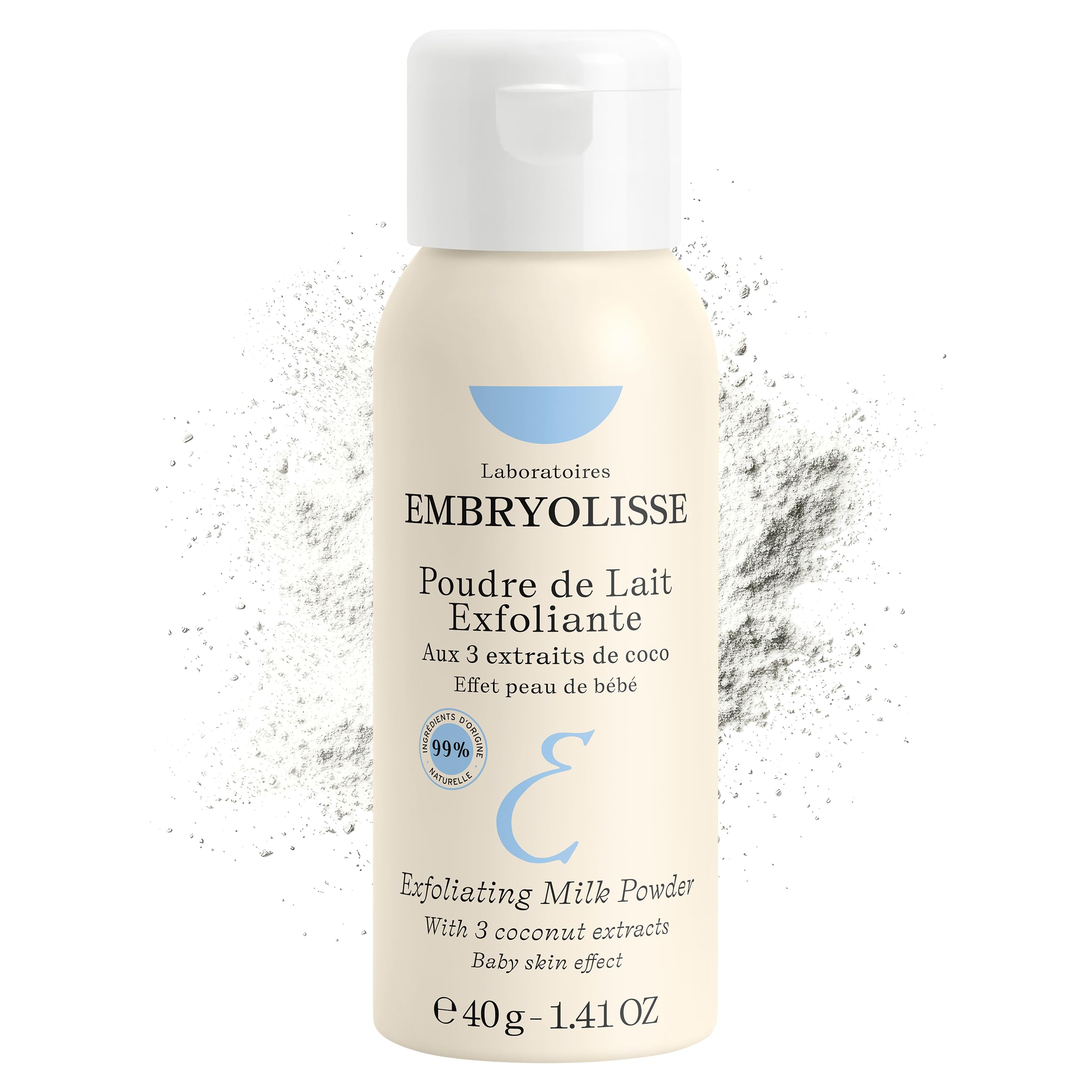 Embryolisse Gentle Exfoliating Milk Powder | Nourishing & Versatile Skincare | Brighten & Smooth Skin | Suitable for All Skin Types | Rejuvenating Skincare |Promotes skin Regeneration – 40ml