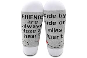 MBMSO 2 Pairs Best Friend Socks Gifts Long Distance Friendship Gifts for Besties