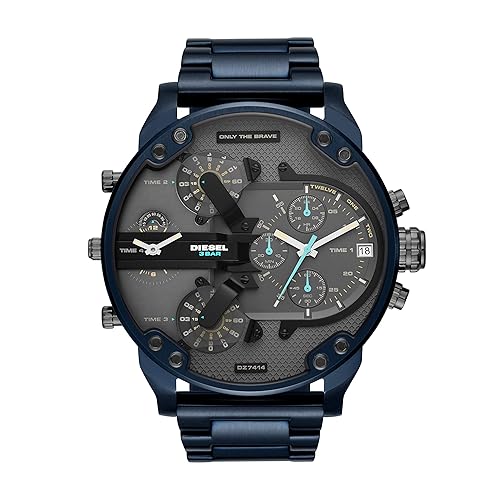 Diesel Men's 57mm Daddy Quartz Stainless Steel Chronograph