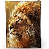 Ti Caldi Lion Blanket - Soft Cozy Lightweight Animal Flannel Throw Blanket for Adults Kids Men Boys, Warm Fluffy Fuzzy Blankets for Couch, Bed, Travel, Outdoor Use, Home Decor 60×50 in