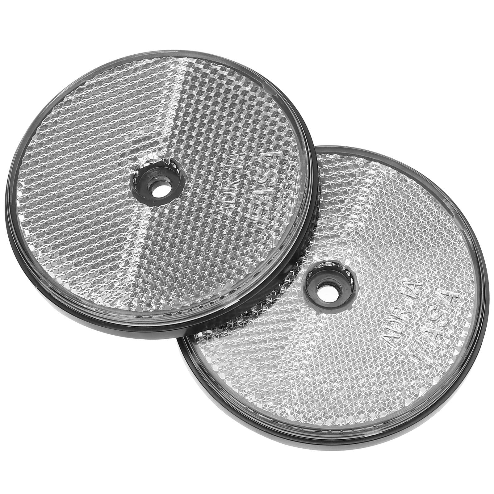 iplusmile 2pcs High Reflective Round Reflectors for Driveway and Trailer Easy to Install Safety Reflectors for Motorcycle Bike and Vehicle Visibility Dark Conditions
