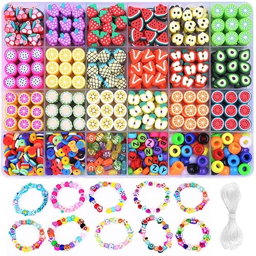 Polymer Clay Beads Beads Charms Diy 1000PCS Polymer Clay Beads