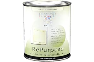 Majic Paints Interior/Exterior Satin Paint, RePurpose your Furniture, Cabinets, Glass, Metal, Tile, Wood and More, Ivory Flake, 1-Quart