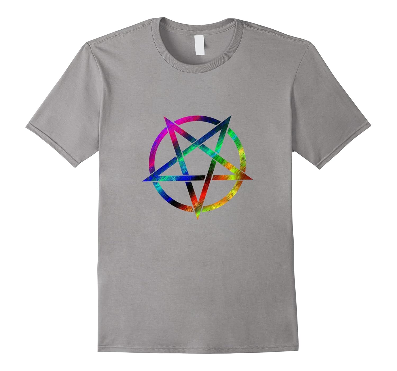 Rainbow Pentagram Tees - Wiccan Pagan Witch T-Shirt-Rose