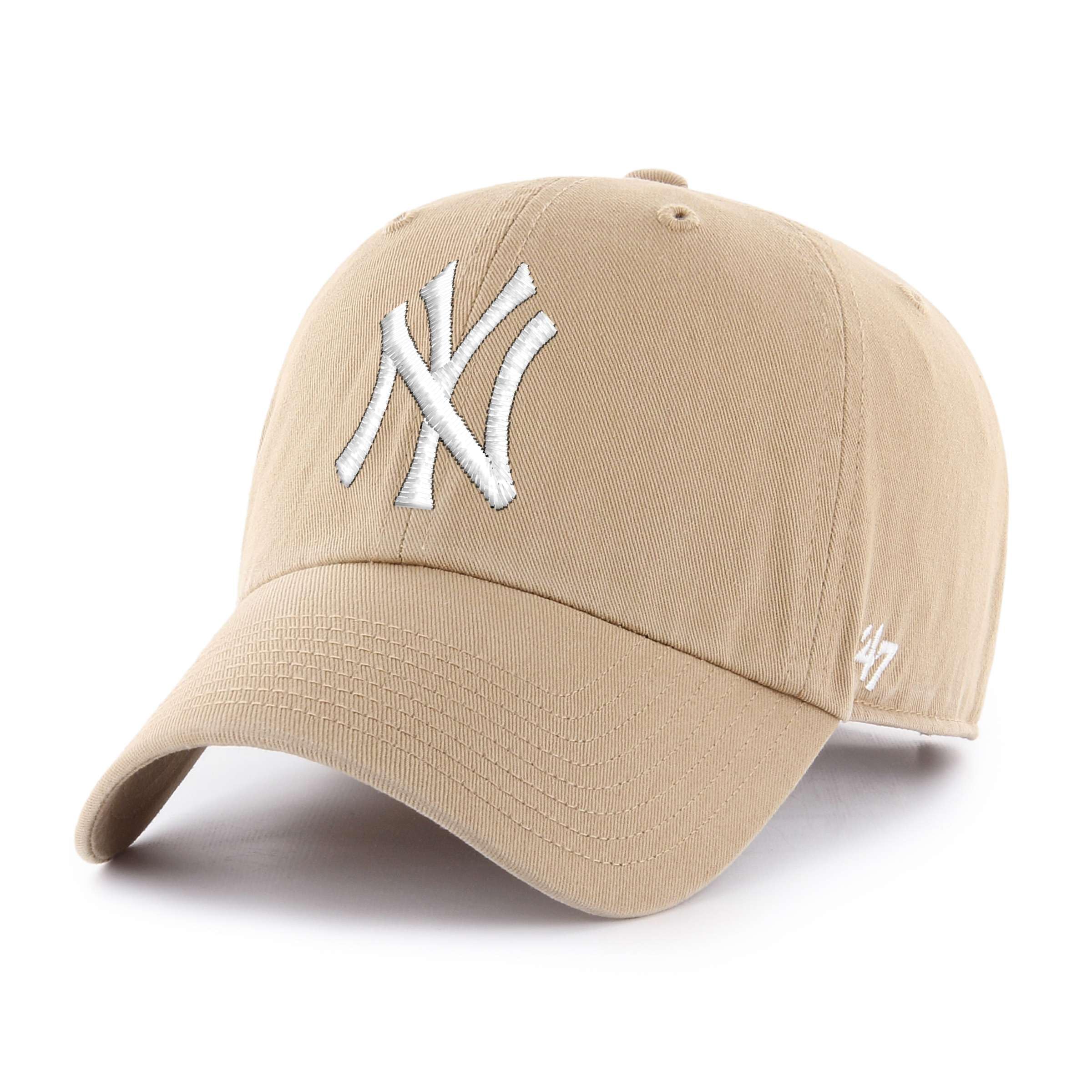 47 Brand Strapback Cap - Clean UP New York Yankees Khaki