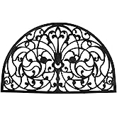 DII Rubber Doormats Collection All Weather, 24x36, Wrought Iron Half Round