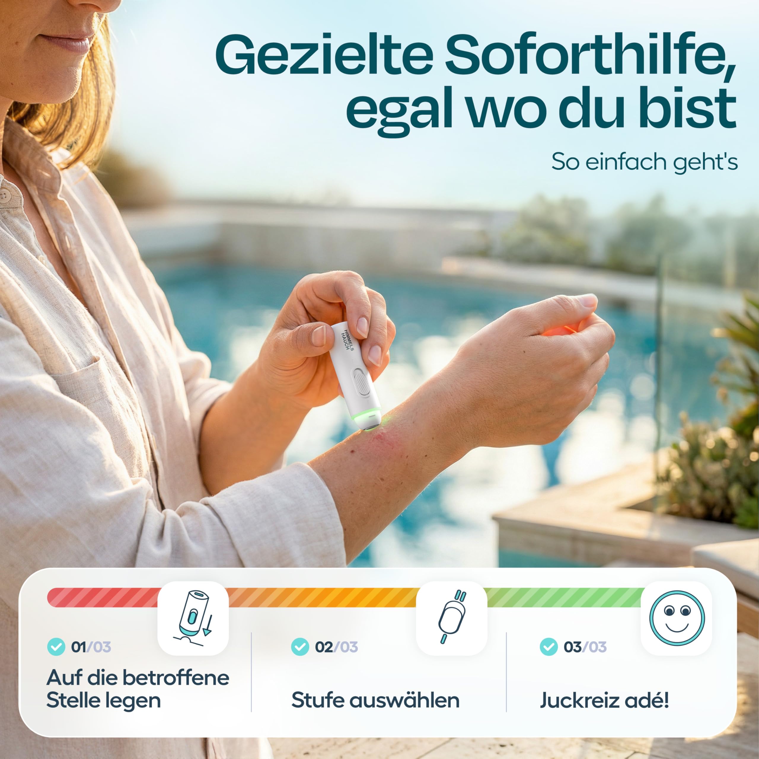 HIMMELSHAUCH MEDICAL Mückenstich Hitzestift | Insektenstichheiler USB C | Elektrischer Stichheiler nach Insektenstichen gegen Wespenstich Gelsenstich Mosquito | Mücken Bite Heat Stift | Mückenstift 4