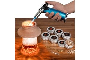 ARWYSCII Cocktail Smoker Kit With Torch, Old-fashioned Infuser Kit for Party, 6 Flavored for Cocktail, Whiskey, Bourbon Smoker Lover, Gifts for Birthday, Men, Dad, Husband (Without Butane)