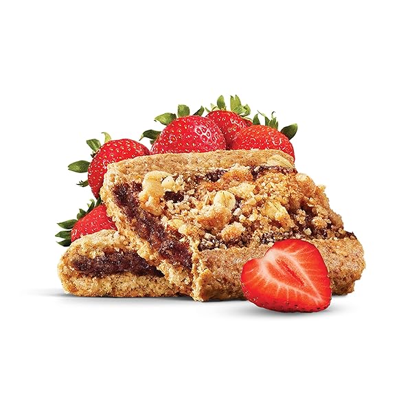 NATURE’S BAKERY OATMEAL CRUMBLE BARS, STRAWBERRY, REAL FRUIT, VEGAN, NON-GMO, BREAKFAST BAR, 1 BOX WITH 6 BARS, 6 COUNT