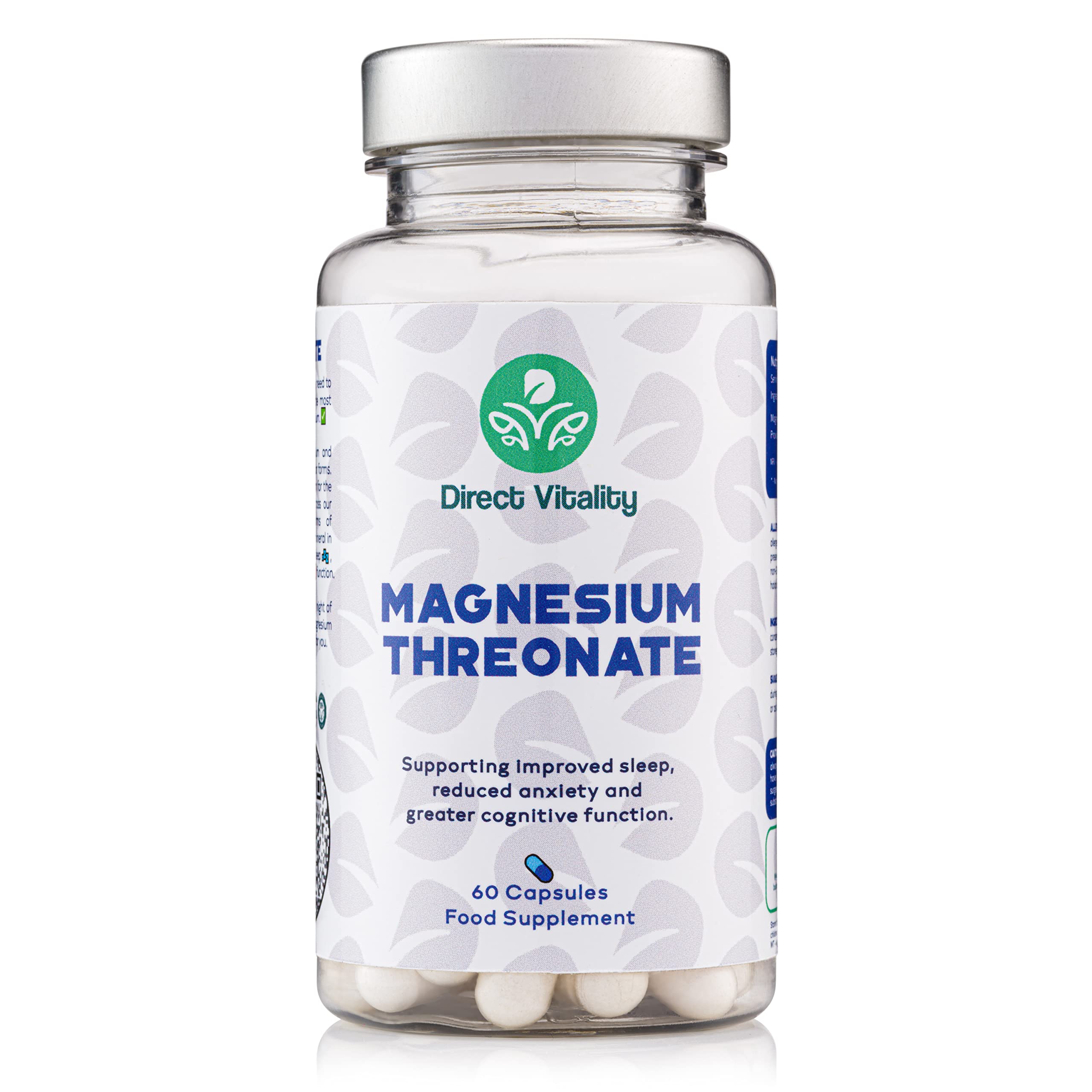 Magnesium Threonate | 1400mg per Serving | UK Made | GMP Certified | 60 Capsules