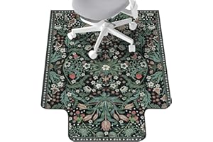 LREEDY Office Chair Mat for Hardwood Floor & Tile Floor,36"X 48" Heavy Duty Desk Chair Mat for Hard Floors, Under Desk Rug for Rolling Computer Chair,Anti Slip,Low Pile Carpet Protector-Convex Green Grass