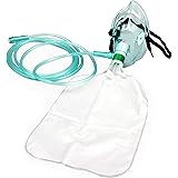 2 Pack Adult Non-Rebreather Oxygen Mask with 7 Foot Tubing & Reservoir Bag - Size L