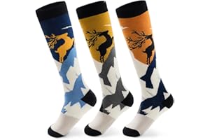 AISYEE Ski Socks Kids Boys Winter Warm Snow Socks Thick Thermal Skating Snowboarding Skiing Socks for Boys Girls 3 Pack