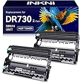Compatible DR730 Drum Unit Replacement for Brother DR-730 TN760 Toner Compatible with MFC-L2710DW MFC-L2750DW HL-L2395DW HL-L2370DW HL-L2350DW HL-L2390DW DCP-L2550DW Printer (2 Pack, NOT Toner)