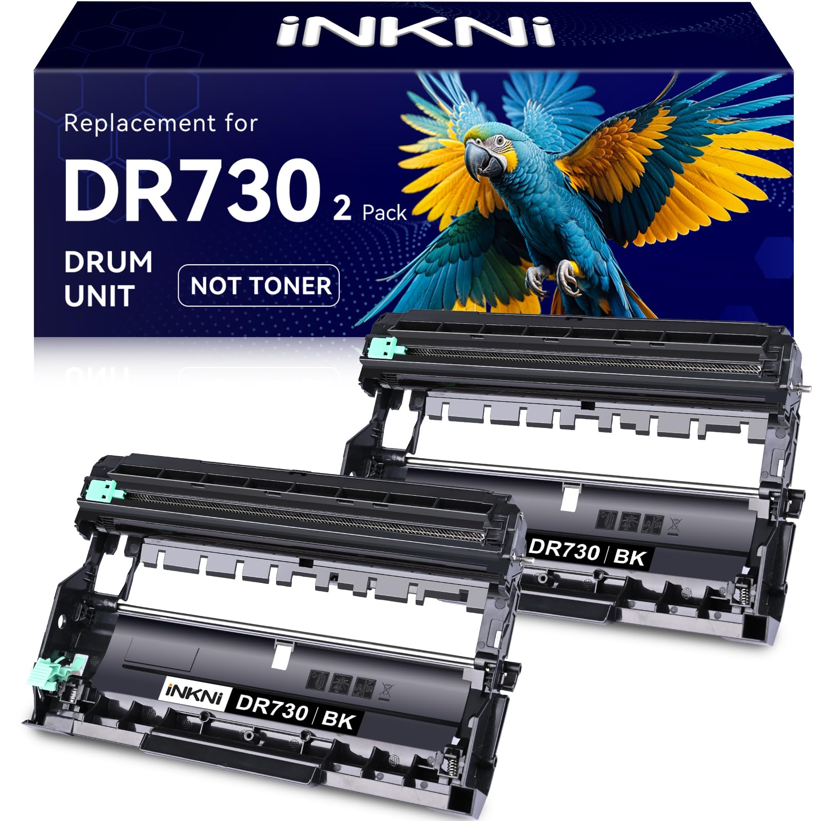 Photo 1 of Compatible DR730 Drum Unit Replacement for Brother DR-730 TN760 Toner Compatible with MFC-L2710DW MFC-L2750DW HL-L2395DW HL-L2370DW HL-L2350DW HL-L2390DW DCP-L2550DW Printer (2 Pack, NOT Toner)