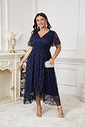 SCOMCHIC Womens Plus Size Wedding Guest Dress
