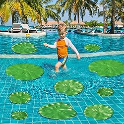 AIQINHU Artificial Lily Pads for Pond, 10 Pcs 5