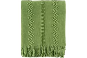 BATTILO HOME Moss Green Throw Blanket for Couch, Spring Decorative Green Blankets for Sofa, Spring Throw Blanket, 50"x60"