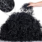 mxxkms 2.2 LB High - Capacity Black Crinkle Paper Filler - Premium Shredded Paper, Perfect for Gift Baskets on Birthdays, Weddings, Christmas - Abundant Fill for Packaging and Craft Projects