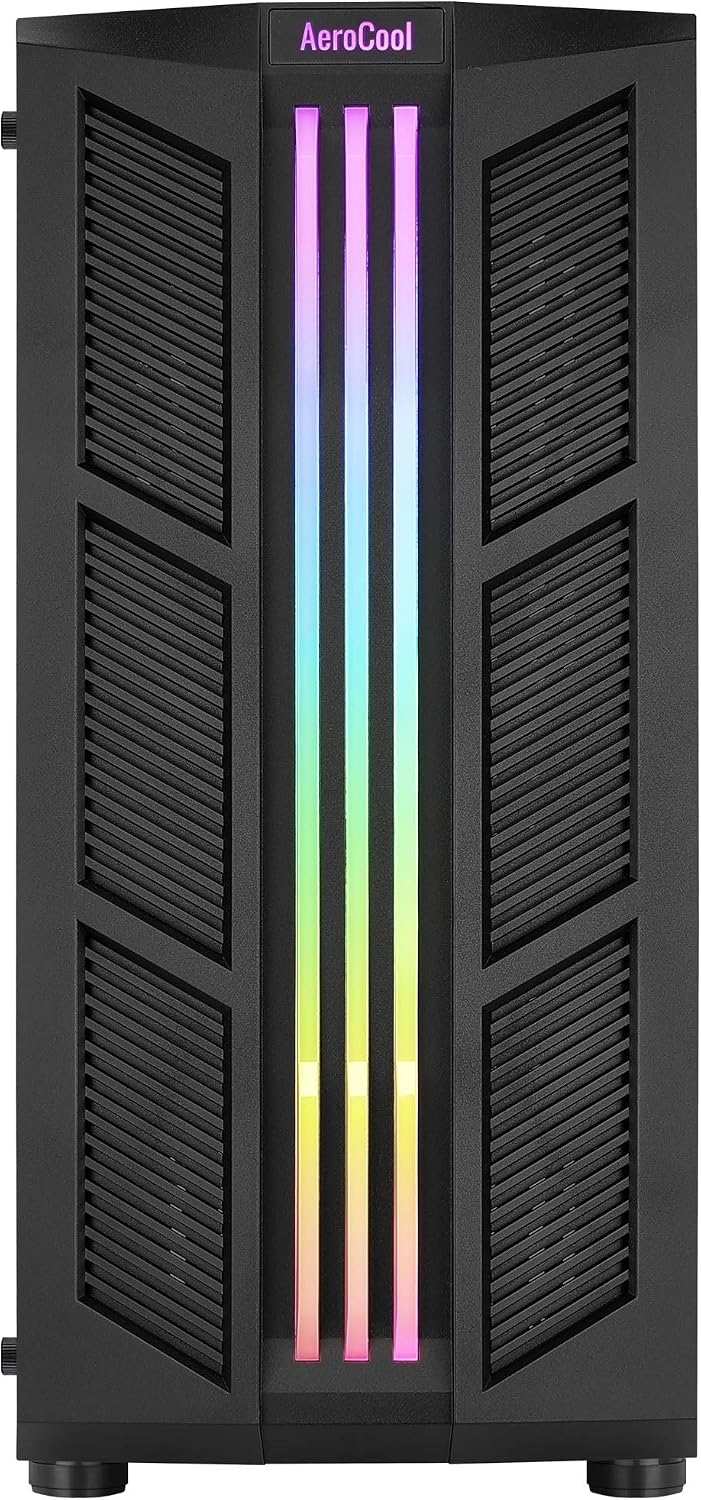 Aerocool PRIME, PC ATX Case, Front Triple ARGB, Tempered Glass, Fan 12 cm - Image 3