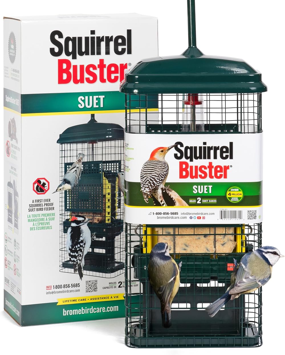Jacobi Jayne Squirrel Buster Suet Feeder Two Suet Blocks Bird Feeder