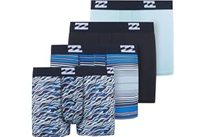 Billabong Boys Underwear 4 Pack Boxer Briefs for Boys 6-18 Durable Stretch Breathable Moisture Wicking
