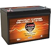 VMAX MR127 12 Volt 100Ah AGM Deep Cycle Maintenance Free Battery compatible with boats and 40-100lb, minnkota, cobra, sevylor and other trolling motor (GROUP 27 Marine Deep Cycle AGM Battery)