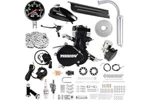 PNKKODW 80cc Bicycle Engine Kit 2-Stroke Gas Motorized Bike Motor Kit 26" 28" Bicycle Motor Engine Kit Upgrade with Speedometer