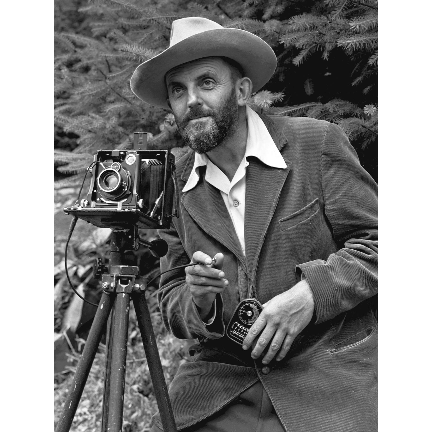 Photographer Ansel Adams With Camera Photo Large Wall Art Poster Print Thick Paper 18X24 Inch