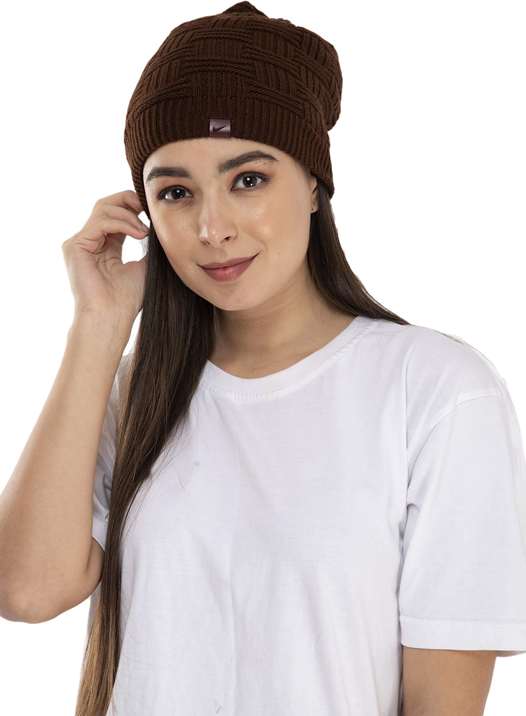 Knitted Woolen Slouchy Beanie Cap Made up of Polyester with Warm Fur Inside for Men & Women,Free Size
