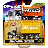 CARTUNED&trade; Rig$ Container Case- Sneaky Pete, Yellow and Black DieCast Truck, Style 4
