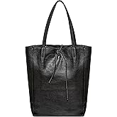 Italian Calf Leather Tote for Women with Zipper, Inner Pocket & Flat Base | Soft Unlined Shopper for Work & Travel